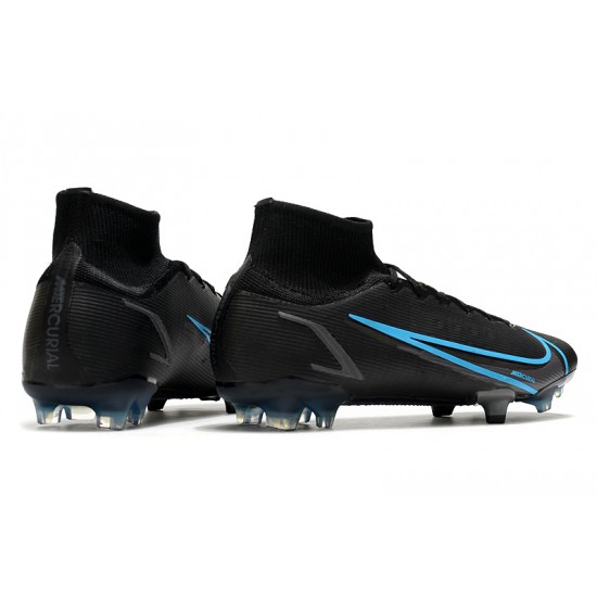 Nike Superfly 8 Elite FG Black Blue Men Soccer Cleats