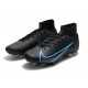 Nike Superfly 8 Elite FG Black Blue Men Soccer Cleats